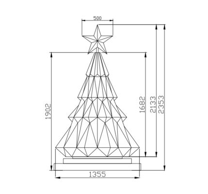 P1.5 GOB Creative LED Display Weihnachtsbaumbildschirm für Einkaufszentren